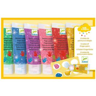 Djeco Peinture A Doigts 6 Fingermaling Glimmer