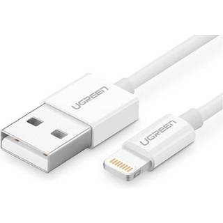 Ugreen USB-A til Lightning MFI-kabel, 2,4A, 2m - hvid
