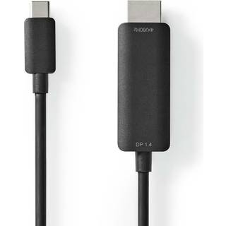 Nedis USB-C™ Adapter | USB 3.2 Gen 1 | USB-C™ Han | HDMI™ Stik | 4K@60Hz | 2.00 m | Runde | Nikkelplateret | PVC | Sort | Box