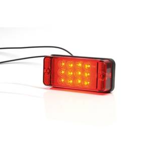 Strands Dimlys 12-24V Rødt Glas.,E-Godkendt.