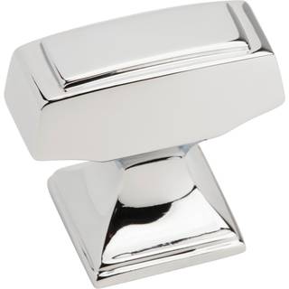 Amerock | Kabinetsknap | Poleret krom | 1-1/4 tommer (32 mm) længde | Mulholland | 1 pakke | Skuffeknap | Skabshardware