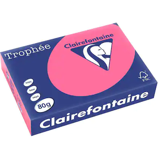Trophee A4 kopipapir 80g stærk pink 500ark