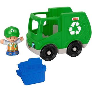 Fisher-Price Little People People Recycle Truck Push-Along k?ret?j med figur og leg tilbeh?r til sm?b?rn og b?rnehave b?rn i alderen 1-5 ?r