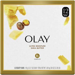 Olay Moisture Outlast Ultra Moisture Sheasmør Skønhedsbar med Vitamin B3-kompleks - Dybt fugter huden, 90 g