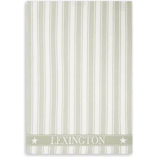 Lexington Icons Waffle Striped viskestykke 50x70 cm Sage green/White