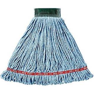 Rumbermaid kommercielle produkter Webfod Krympløs våd mop Hovedudskiftning Medium Blå kraftig industriel vådmoppe til gulvrensningskontor/skole/s
