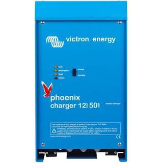 Batterioplader Victron Phoenix Charger, 90 - 265 V, 12 V, 50 A / time, med 3 udgange, uden opladerkabel
