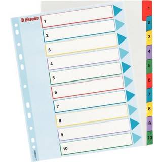 Esselte - divider - 10 parts - for A4 Maxi - tabbed (pack of 10)