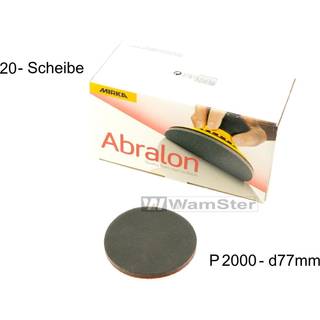 Sliberondeller Mirka Abralon, Ø77 mm Grip, P2000, 20-pak