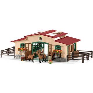 Schleich Farm World Giant 123-delt legepakke med bondeg?rd kylling coop heste stall g?rd leget?j til sm?b?rn i alderen 3+