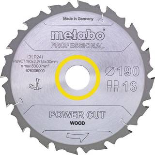 Metabo 4007430177216 - 628011000 Rundsavklinge power cut wood, kvalitet professional, til håndrundsav