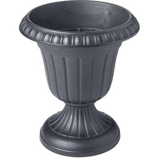 Arcadia Garden Products PL20GY Classic Traditional Plastic Urn Planter Indoor/Outdoor 10 """" X 12 """" Gr?