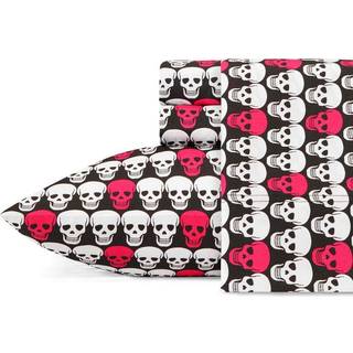 Betsey Johnson - Full Sheets Silky & Lightweight Bedding Fade & Wrinkle Resistant (Skulls Full)