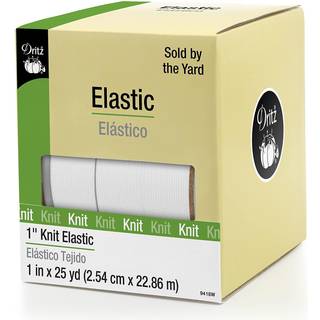Dritz Knit Elastic 1inx25yd 1ct forestilling 1-tommer med 25-yard hvid