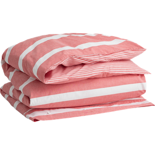 Gant Home Oxford Stripe Dynebetræk Bright Red 220x220 Cm - Dyner Bomuld Klar Rød - 851025603-620