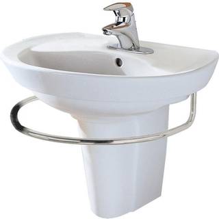 Amerikansk standard 3520000.295 Ravenna piedestal h?ndkl?detr?k kun Bn Satin Nickel 19.31 """" L?ngde x 21.25 """" Bredde x 4,37 """" H?jde