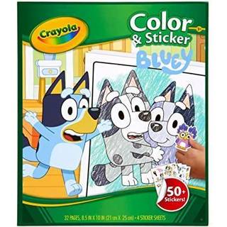 Crayola: farvebog med klistermærker - Bluey