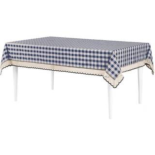 Buffalo Check Plaid Tabgoth Navy - 60 """" X 104 """" - Premium & holdbar checkerd -dug er reversibel for faste farver - Vandtæt pletbestandig & mask