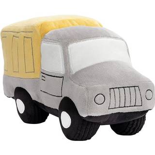 Bedtime Originals Construction Zone Plush Dump Truck Fyldt legetøj - Grå/gul