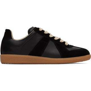 Maison Margiela Replica leather and suede sneakers - black - EU 46