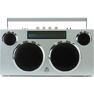 GPO Retro Manhattan - Boombox Stereo Bærbar højttaler Silver