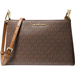 MK Trisha Medium Logo Crossbody Bag - Brown - Michael Kors - ONE SIZE