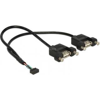 DELOCK 84832 0.25m USB A 2 x USB A Black