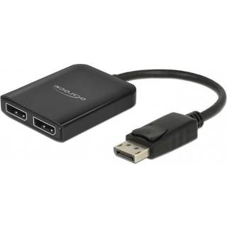 Delock Displayport 1.4 splitter - 4K/60Hz - 2 vejs - Sort