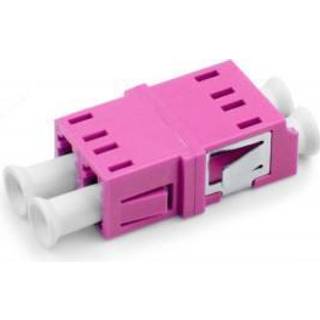 LC samleled duplex OM4 violet uden flange