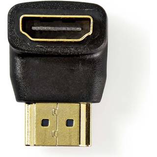 Nedis HDMI™ Adapter | HDMI™ Stik | HDMI ™ -udgang | Guldplateret | Vinkel 90° | ABS | Sort | 1 stk. | Box