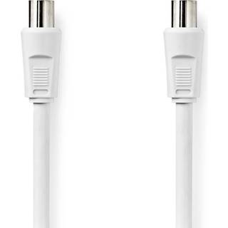 Nedis Coax Cable | IEC (Coax) Han | IEC (Coax) Han | Nikkelplateret | 90 dB | 75 Ohm | Dobbelt afskærmet | 10.0 m | Runde | PVC | Hvid | Konvolut