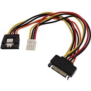 Intern splitter adapter - 15 Pin han S-ATA til S-ATA + 3.5"