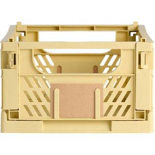 Stabelbar foldekasse gul 33x24,5x15 cm
