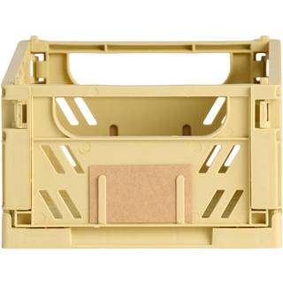 Stabelbar foldekasse gul 25x16,5x10 cm 2 stk.