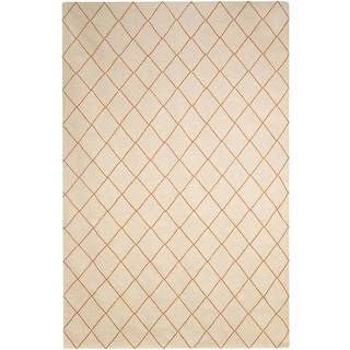 Chhatwal & Jonsson Diamond tæppe Offwhite/orange, 184x280 cm