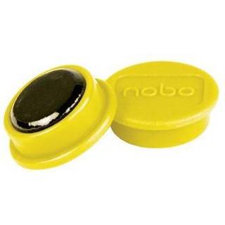 Nobo magnetiske whiteboardmagneter, pakke med 10 stk. 24 mm farvede magneter Gul