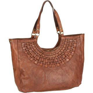 Campomaggi shopper med fletdetaljer (COGNAC (1502))