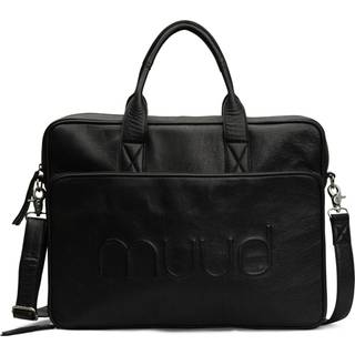 Muud - Denver Smuk Computertaske i læder Fv. Sort