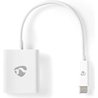 Nedis USB-C™ Adapter | USB 3.2 Gen 1 | USB-C™ Han | VGA Hun | 1080p | 5 Gbps | 0.20 m | Runde | Nikkelplateret | PVC | Hvid | Plastikpose