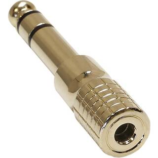 Adapter 3,5mm Stereo Jack til 6,3mm Stereo Jack (Guld)