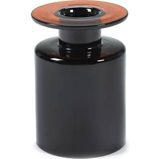 Serax Vases - 'Wind & Fire' vase, brown, medium in black, brown Glass