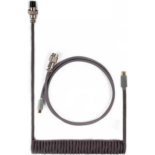 Keychron Coiled Aviator USB-C Cable Straight - Grey - Upgrade Accessories - Grå