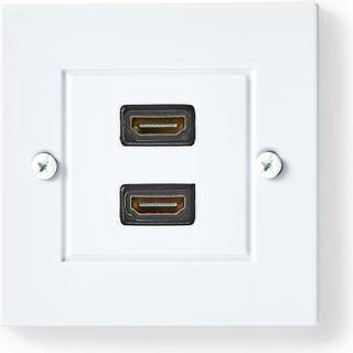 Nedis HDMI™ Vægboks | 2x HDMI™ Female | 4K@60Hz | HDMI ™ -udgang | Sort | 18 Gbps | Guldplateret | Konvolut