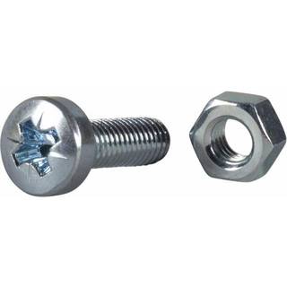 ESSVE 530036 Maskinskrue med møtrik, afrundet hoved, FZB M6 x 20 mm, pakke med 10 stk