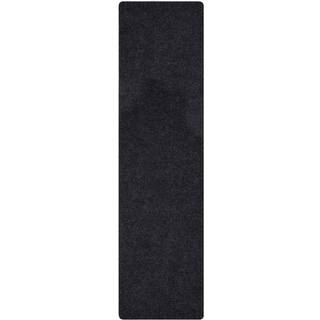 Ottomanson Solid Design Non-Slips Rubberback 3x9 Indoor/Outdoor Runner Rug til Hallway Kitchen Living Room Garage Patio 2'7 """" X 9 'Black