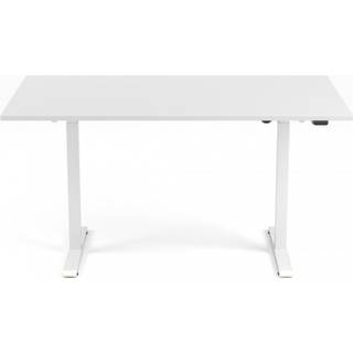 Hæve Sænkebord - Standard, Størrelse 100x60 cm, Bordplade Lysegrå, Understel Hvid