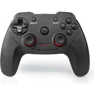 Nedis - Gamepad | Trådløs | Batteri | PC | Antal knapper: 11 | Kabellængde: 1.00 m | Sort - GGPDW110BK