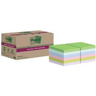 Post-it Super Sticky Notes Recycle 47,6x47,6mm assorterede farver