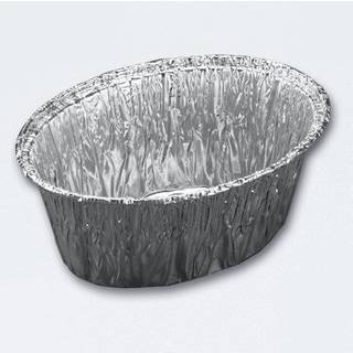 Aluminiumsform til muffins med mere oval 260ml 120 x 87 x 47mm sort-sølv