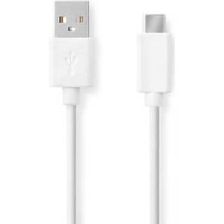 Nedis USB-kabel | USB 2.0 | USB-A Han | USB-C™ Han | 60 W | 480 Mbps | Nikkelplateret | 1.00 m | Runde | PVC | Hvid | Box